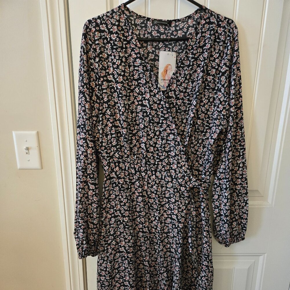 Floral XL Maxi V Neck Dress